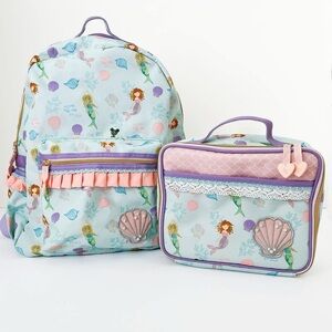 Mermaid Print Backpack and Lunchbox Set by Love and grow